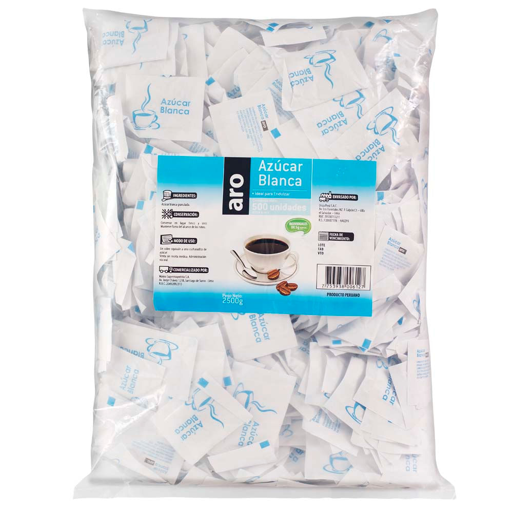 Azúcar Blanca ARO Sachet x500un