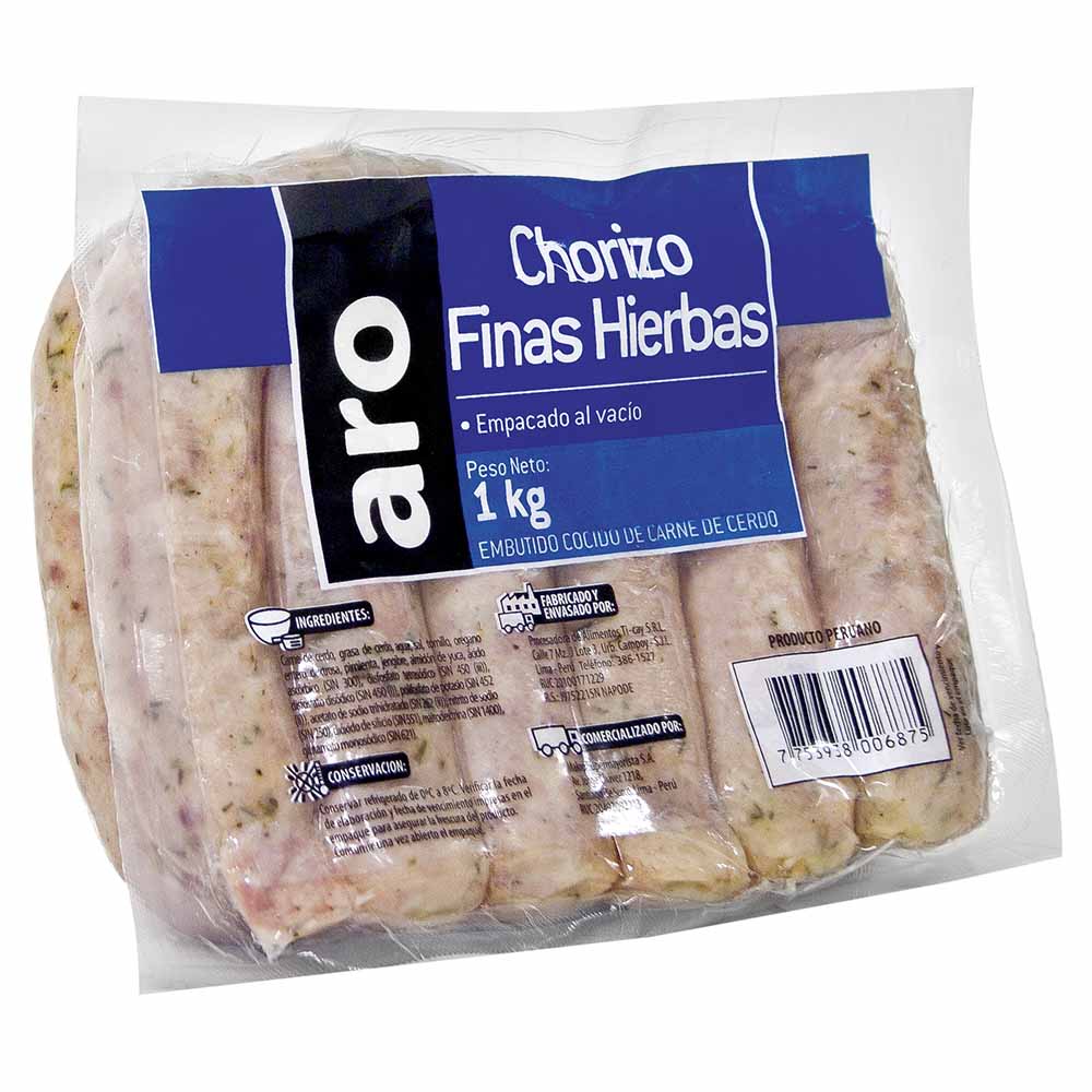 Chorizo Finas Hierbas Aro X1Kg
