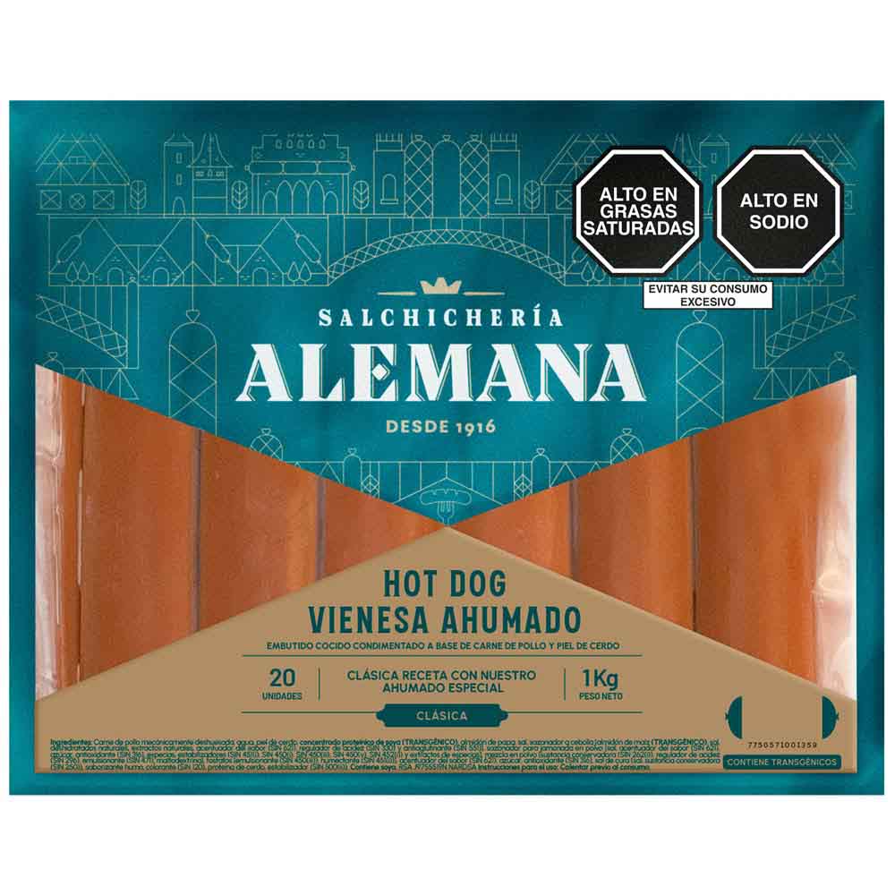 Hot Dog S. ALEMANA Paquete 1Kg