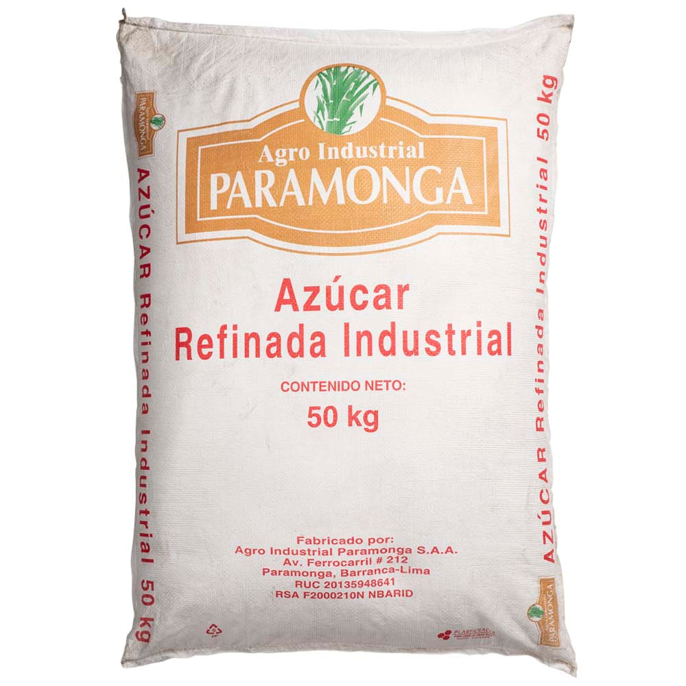 Azúcar Blanca Refinada Industrial PARAMONGA x 50Kg