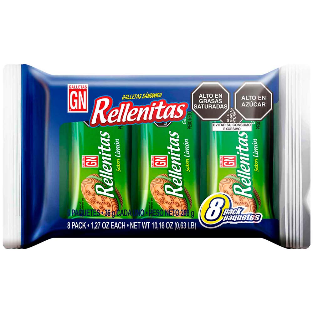 Galletas Rellenitas Limón SAN JORGE 36g Paquete 8un