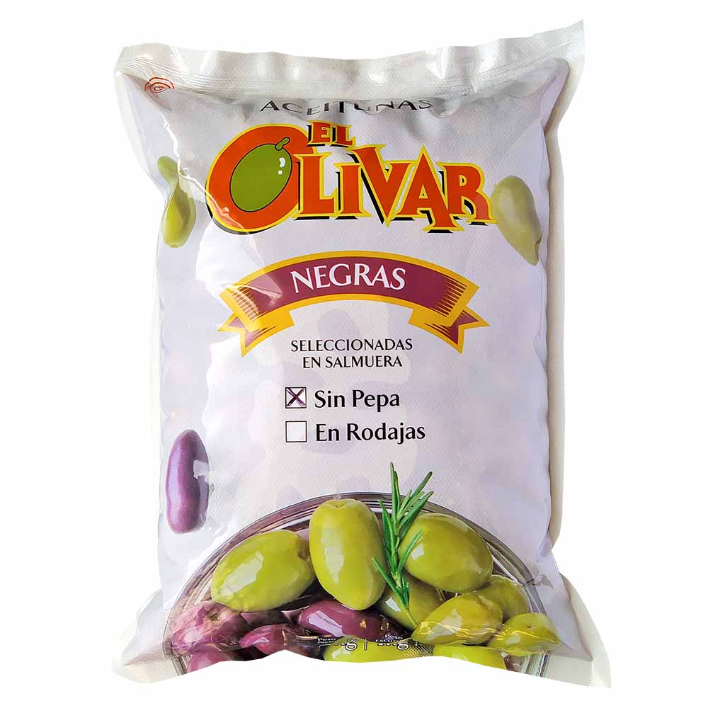 Aceituna Negra Deshuesada EL OLIVAR x 1Kg