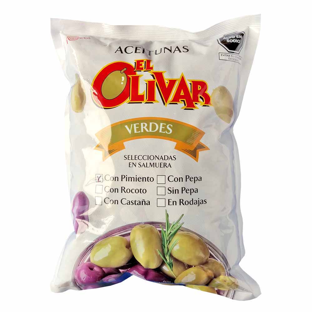Aceituna Verde con Pimiento EL OLIVAR x 1Kg
