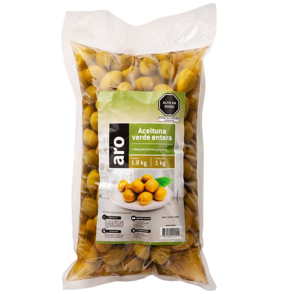 Aceituna Verde Entera ARO 1Kg