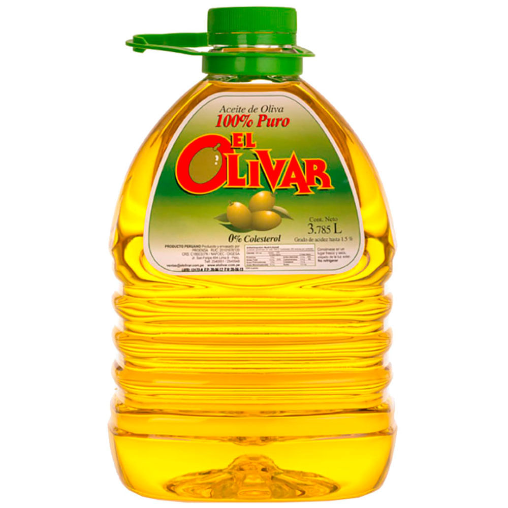 Aceite de Oliva Puro EL OLIVAR Galonera 3.785L