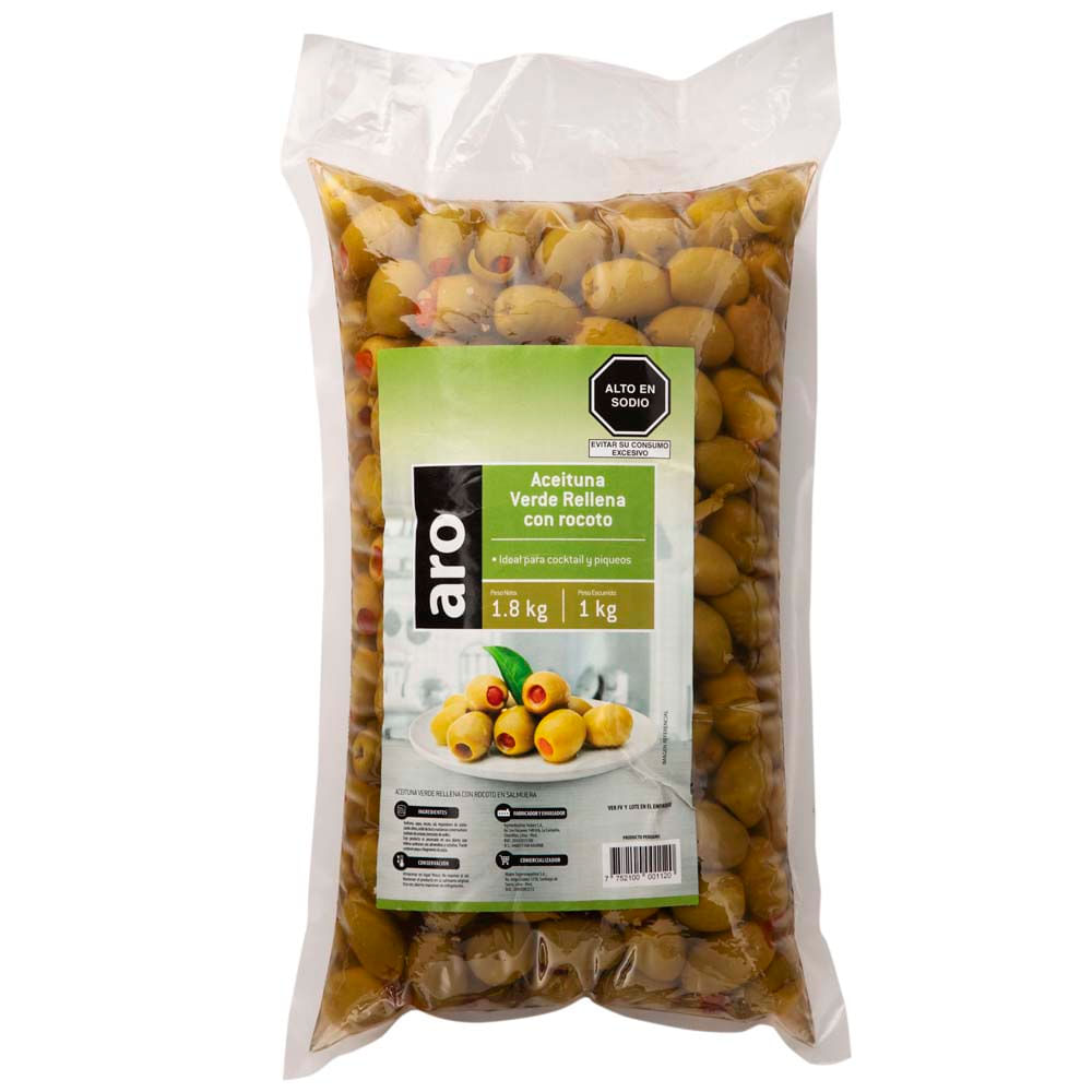 Aceituna Verde C/ Rocoto ARO 1Kg