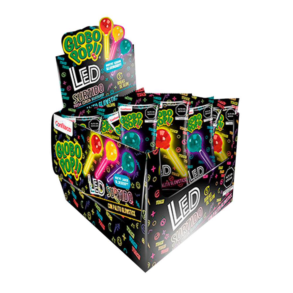 Chupete GLOBO POP Led Surtidos Bolsa 20un
