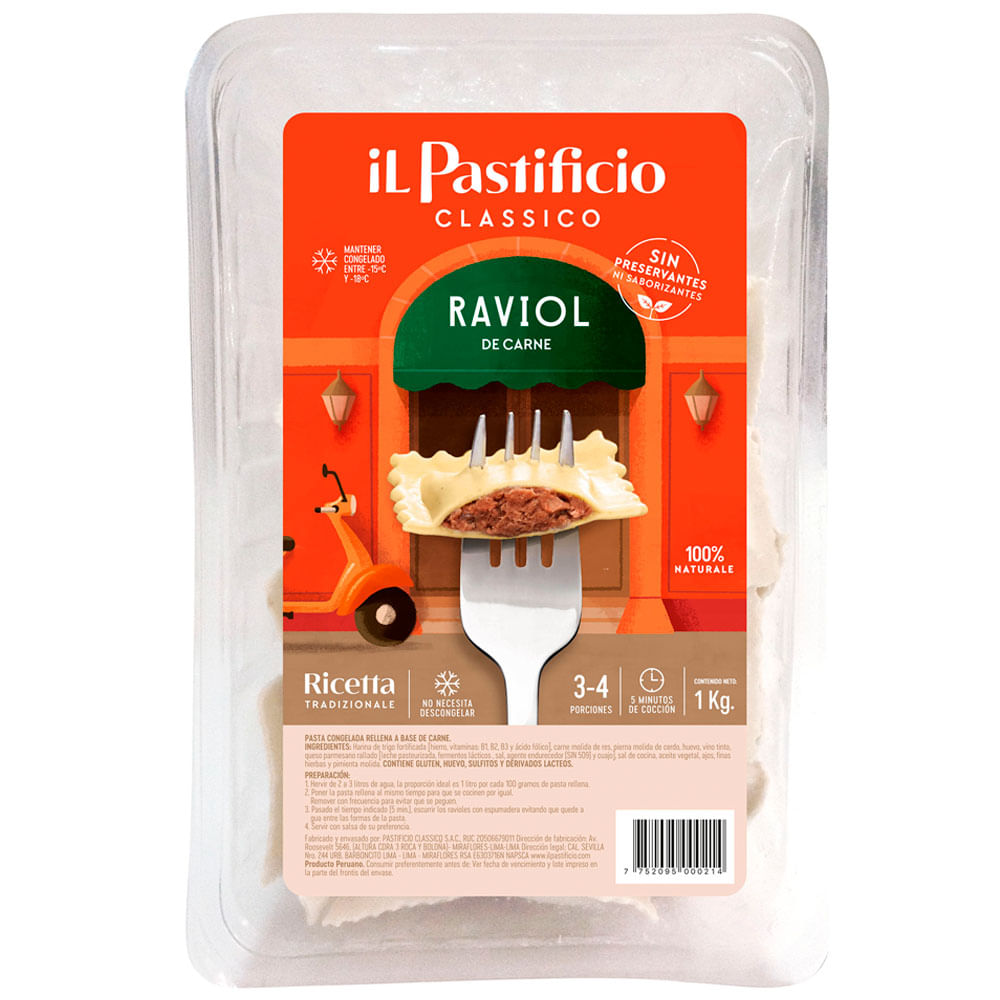 Raviol de Carne IL PASTIFICIO Bolsa 1Kg