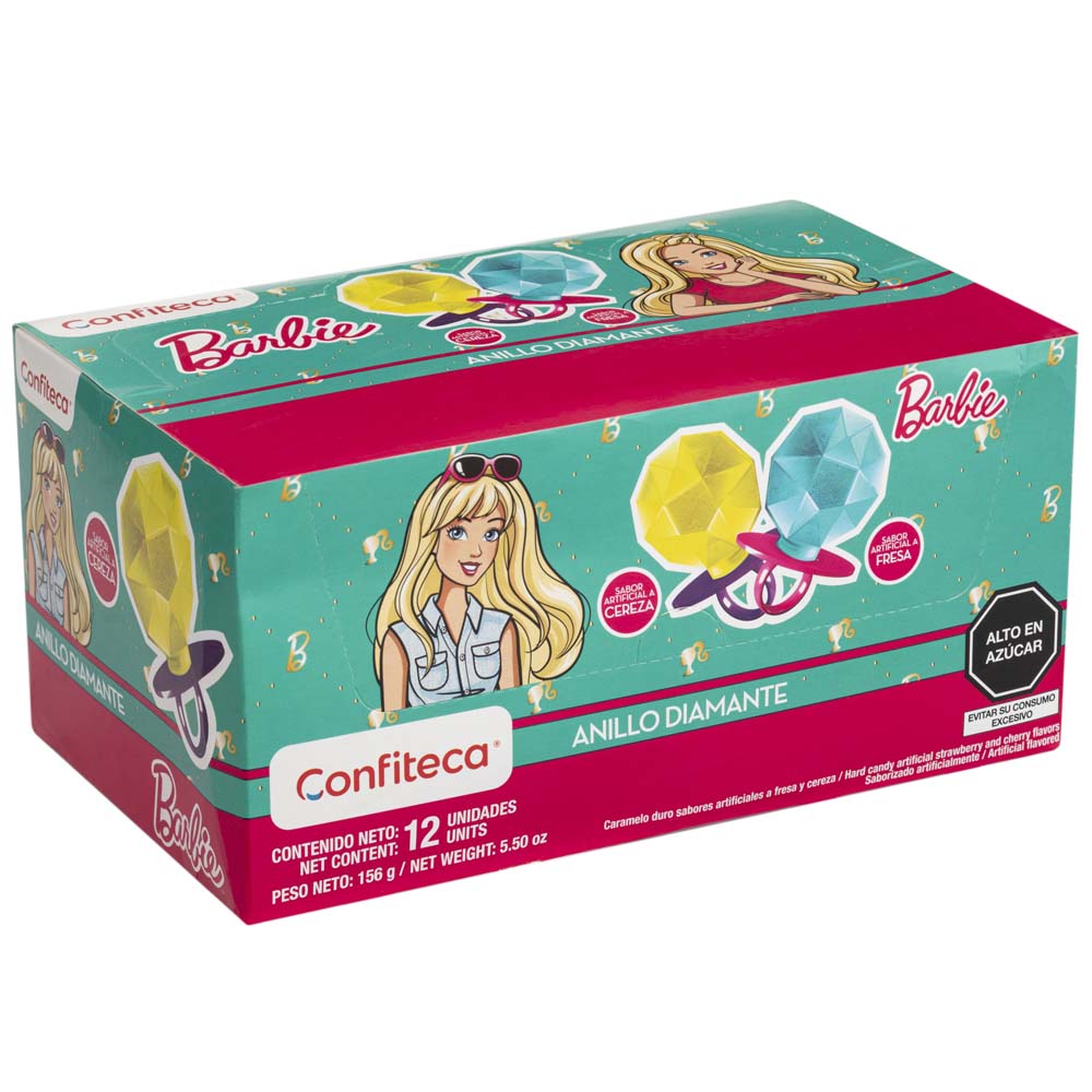 Chupete Anillo BARBIE Bolsa 13g Paquete 12un