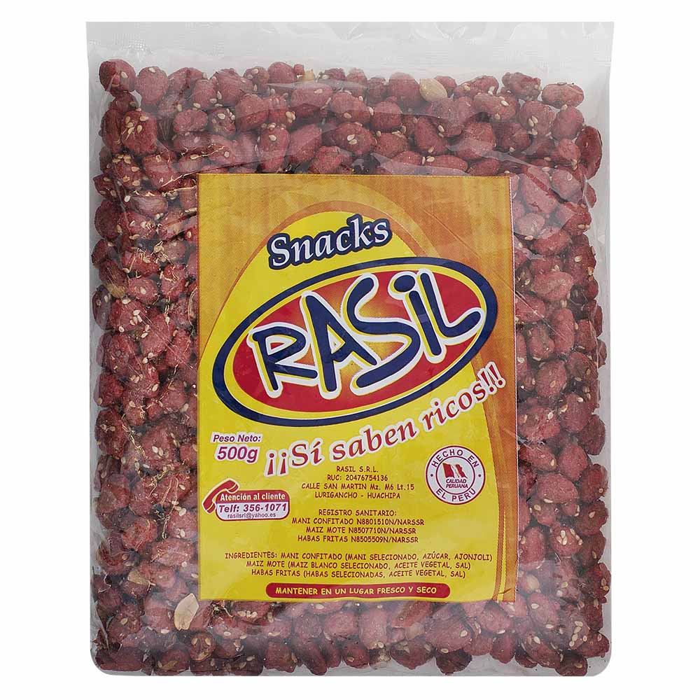 Maní Confitado RASIL Bolsa 500g