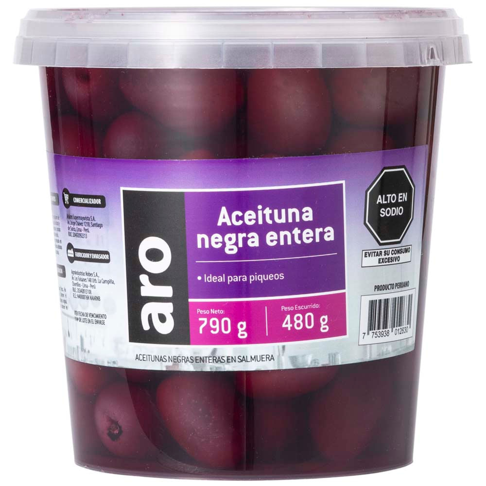 Aceituna Negra Entera ARO 790g