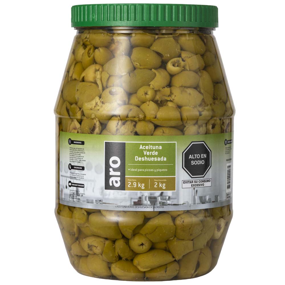 Aceituna Verde ARO Deshuesada ARO 2Kg