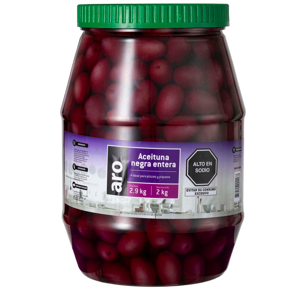 Aceituna Negra Entera ARO Bandeja 2Kg