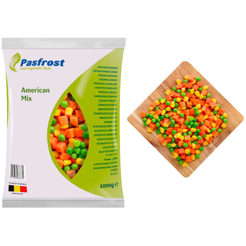 Mix Verduras PASFROT 1 Kg Congelados (Zanahoria, Arvejas, Choclo)