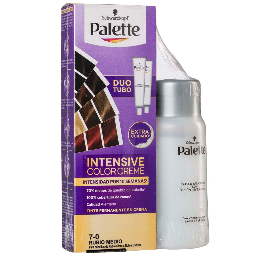 Tinte Duotubo PALETTE Rubio Medio 70 Caja 50g