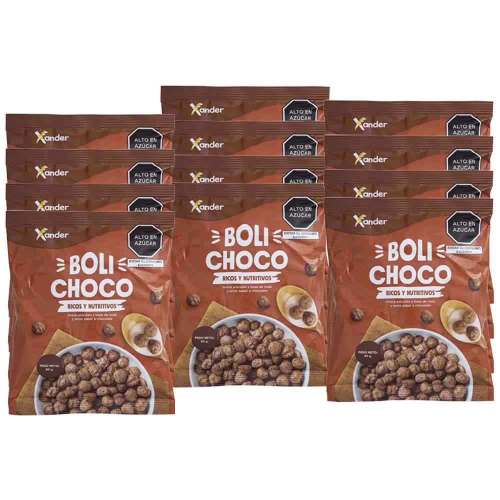 Cereal Xander RASIL Trigo Bolitas de Chocolate 20g Paquete 12un