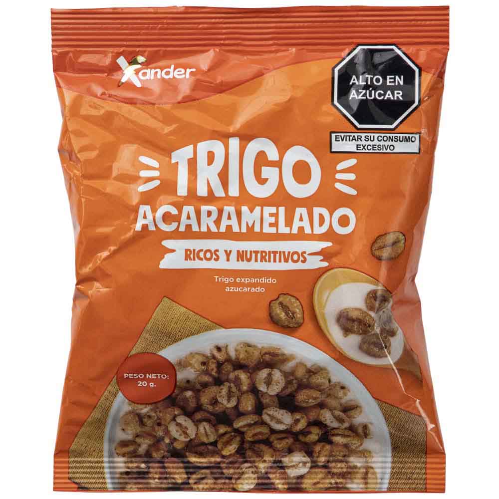 Cereal Xander RASIL Trigo Acaramelado Tira 20g Paquete 12un