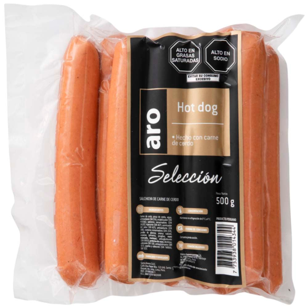Hot Dog ARO Seleccion Paquete  X500Gr