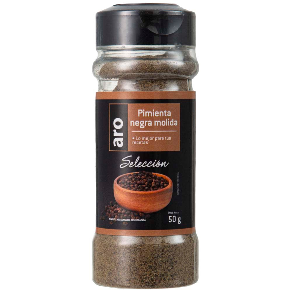 Pimienta Negra Molida Selecta ARO Paquete 50g