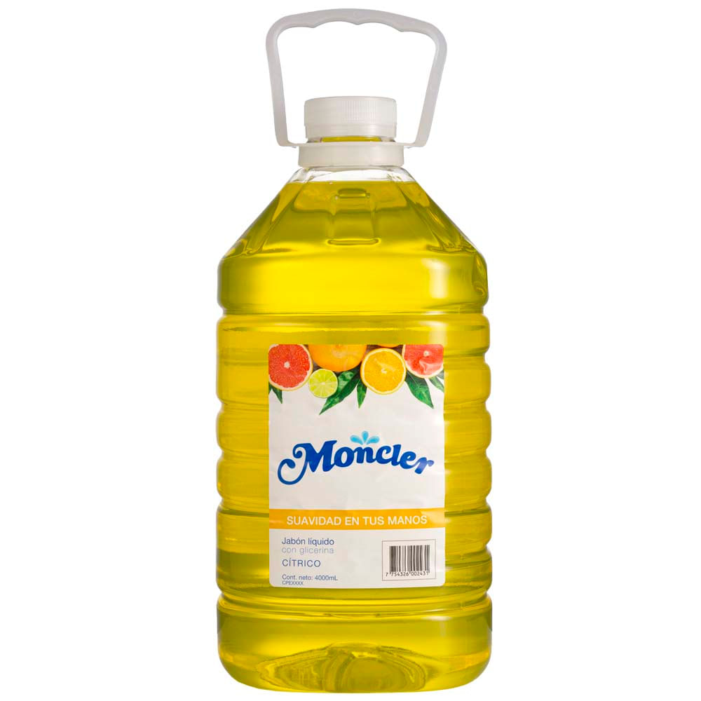 Jabón Líquido MONCLER Cítrico Frasco 4L