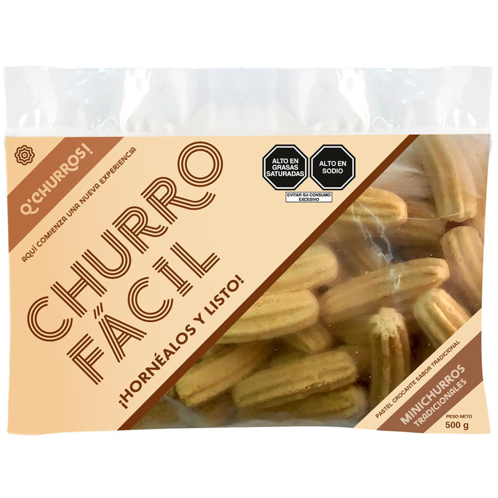 Mini Churros Tradicionales CHURRO FÁCIL Bolsa 500g x 6un