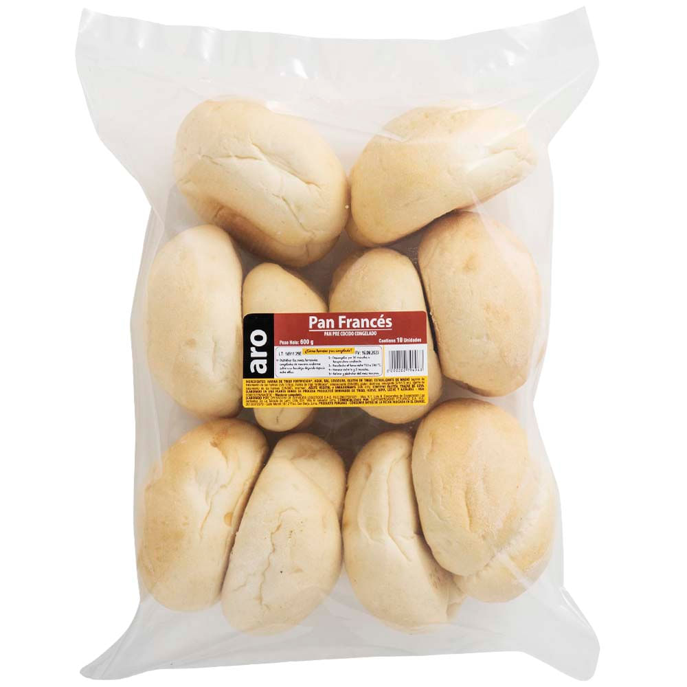 Pan Francés Congelado ARO Bolsa 10un