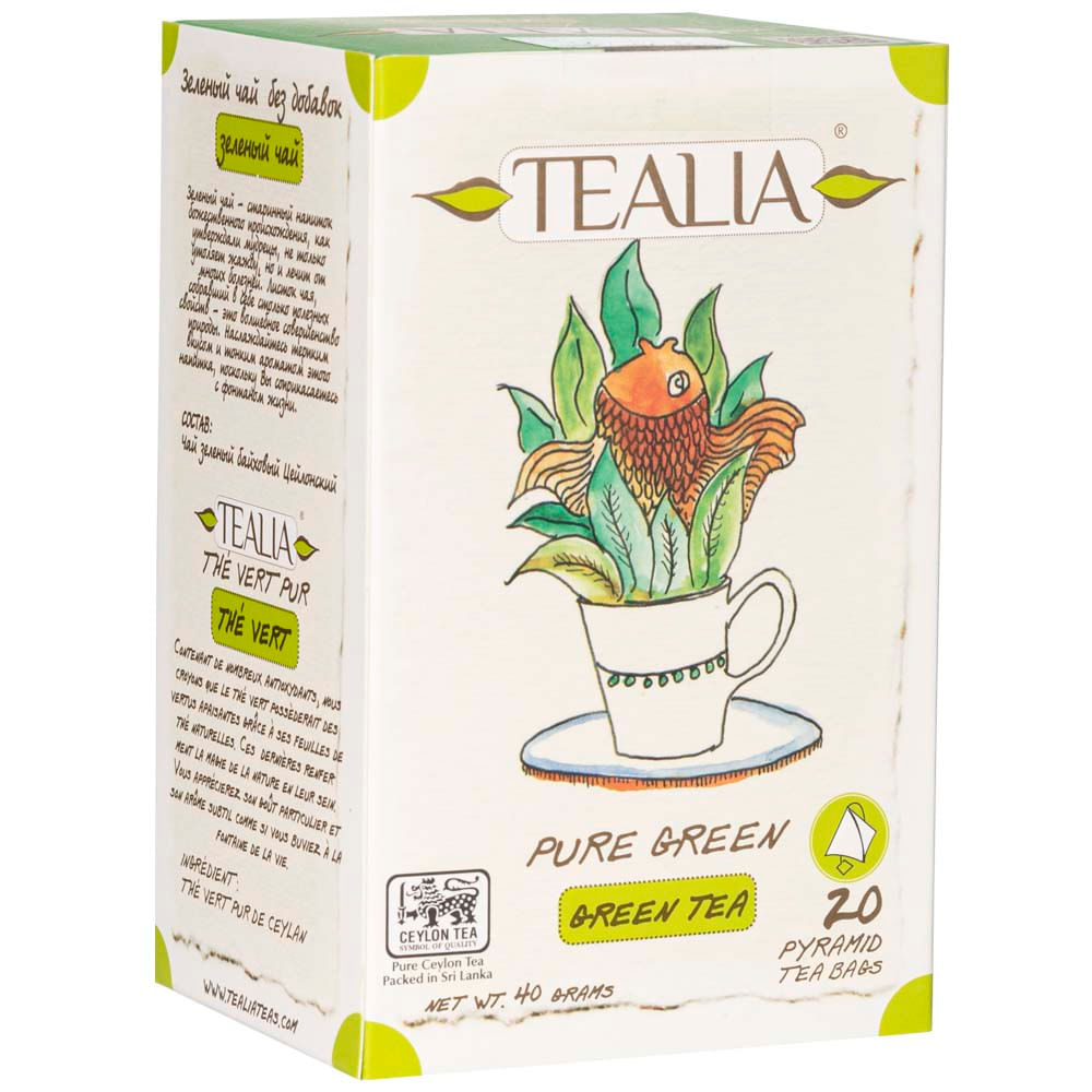 Té Verde TEALIA Sobre 2g Paquete 20un