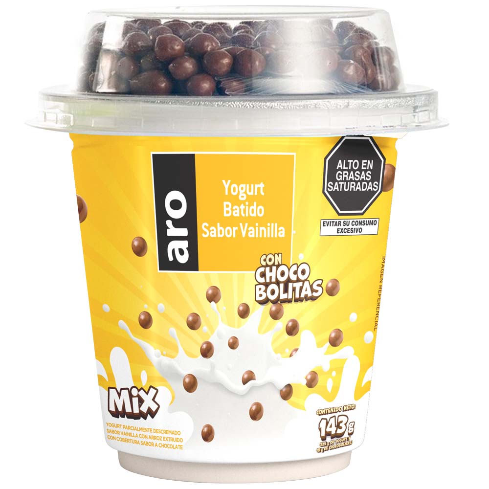 Yogurt Batido Vainilla Con Chocobolitas ARO 125g