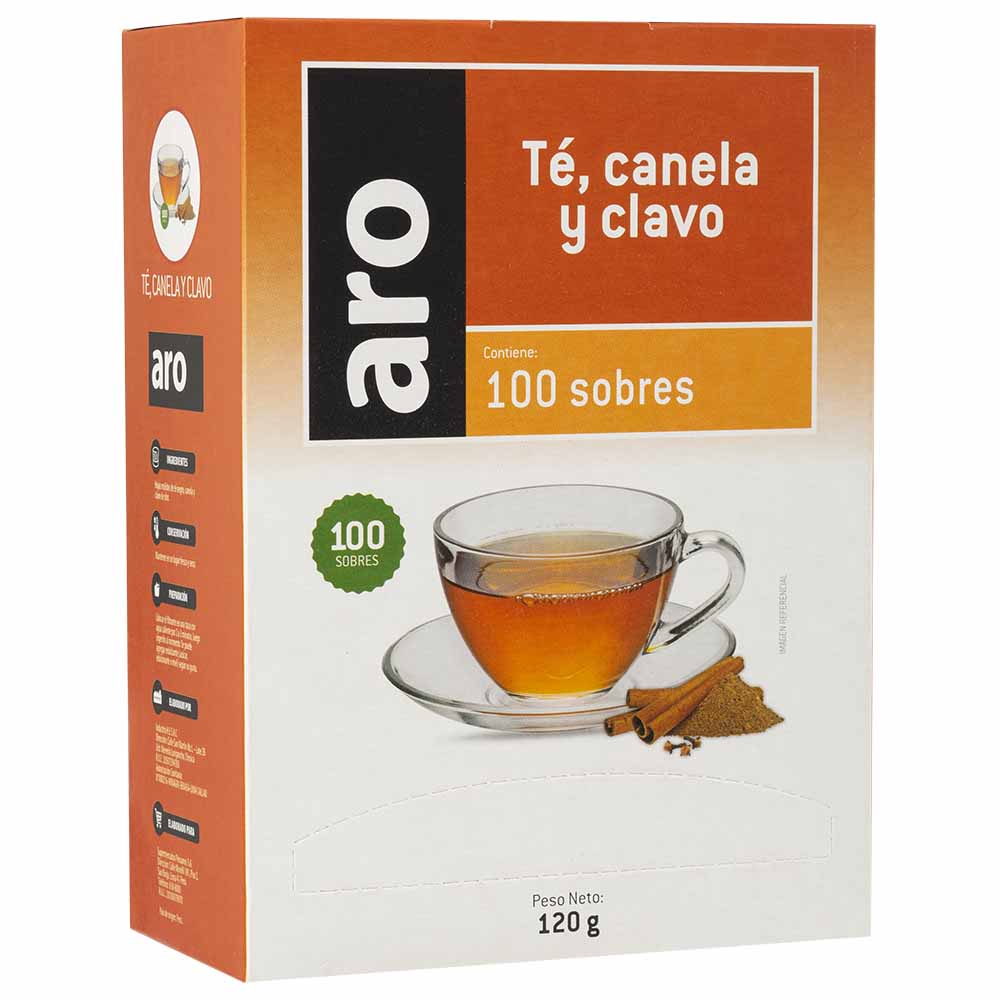 Té Canela y Clavo ARO Caja 100 Sobres