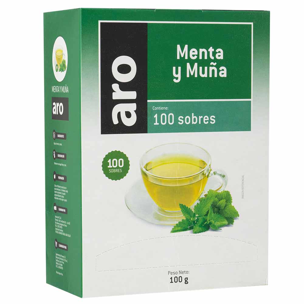 Infusión de Menta y muña ARO Caja 100 Sobres