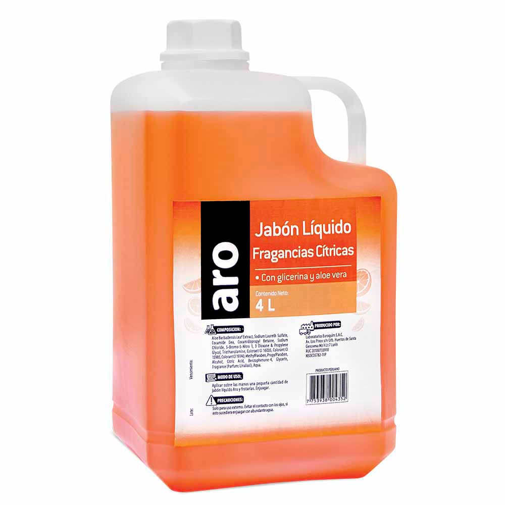 Jabón Líquido ARO Fragancias Cítricas 4L