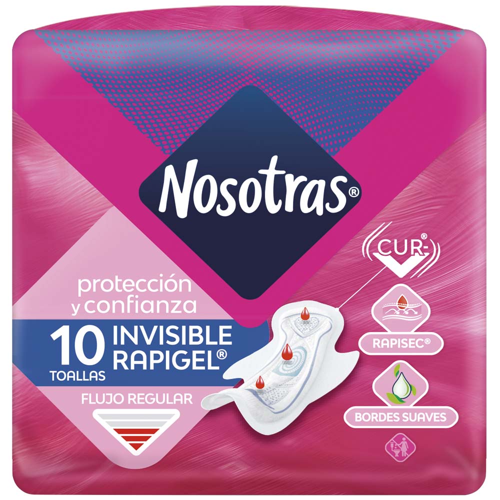 Toalla Higiénica Invisible Rapigel Nosotras 10un