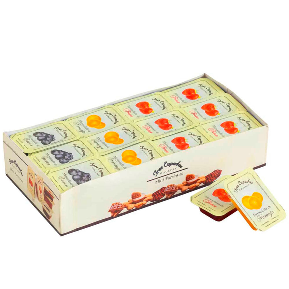 Blister Mermelada Surtida TRES ESPADAS Caja 14g x36un
