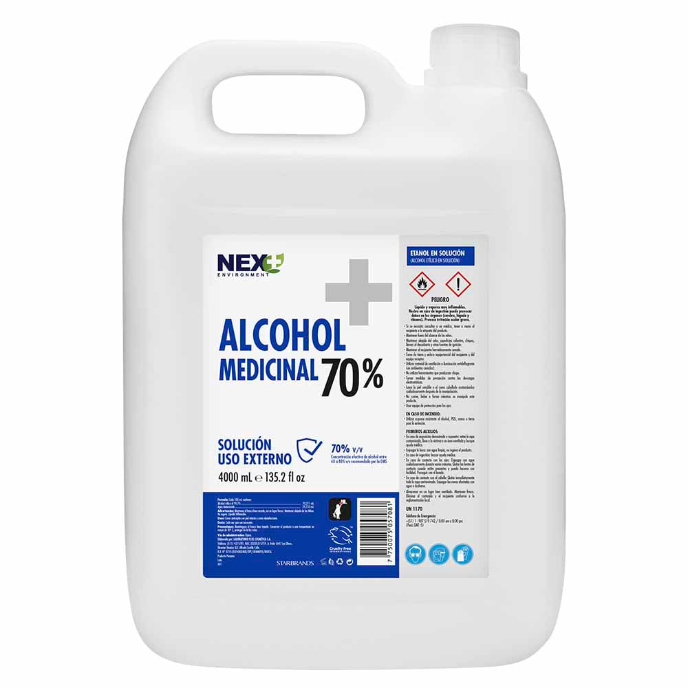 Alcohol Gel NEX 70 Botella 4L