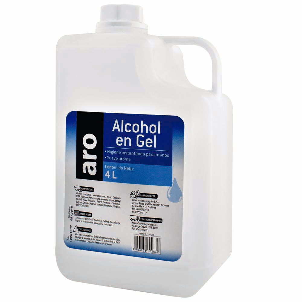 Alcohol en Gel ARO Suave 50-67 4L