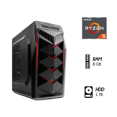 PC RYZEN 5-5TH RAM 16GB HDD 1TB+SSD480GB CASE 500W PC GAMER RYZEN 5 VIDEO GT 4GB RAM 8GB Disco Duro 1TB CASE 500W