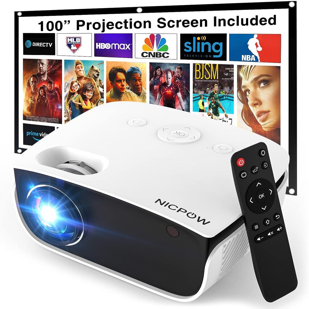 Proyector Para Exteriores,Pantalla 100"",Compatible Con 1080p Y 240"" Compatible Con Tv Stick/Ps5/Pc