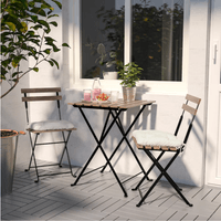 Mesa de Terraza + 2 Sillas Bianka Ventitas Home Espresso
