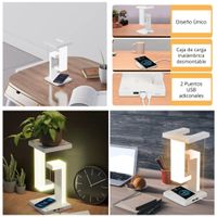 Lámpara Magnética LED Inalámbrica 3 en 1 Blanca