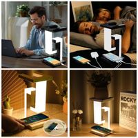 Lámpara Magnética LED Inalámbrica 3 en 1 Negra