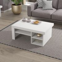 Mesa Lateral Moderno Triple Mimzy Marron R&R MUEBLES