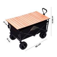 Carro de Carga Plegable Multiusos Con Guiador y Tabla