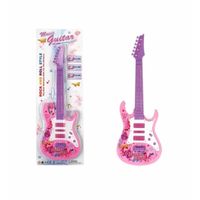 Juguete de Niños Niñas Guitarra Eléctrica Musical Didáctico Rosa
