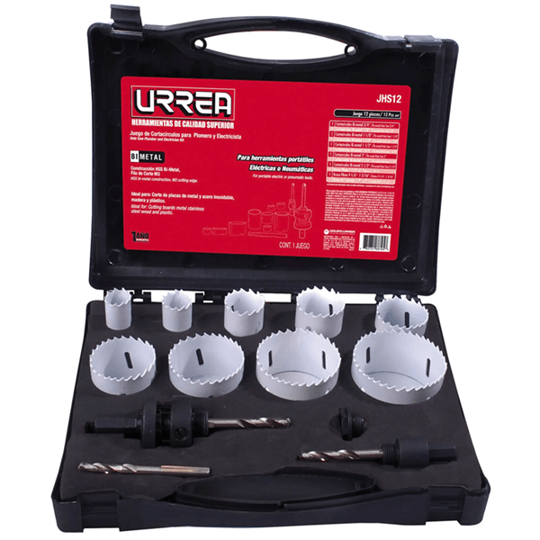 Juego De 12 Corta círculos Bimetálicos Urrea Urrjhs12