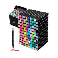 SET DE 120 PLUMONES DE DOBLE PUNTA