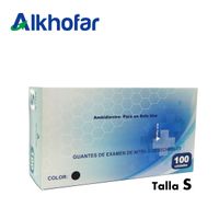Guantes de Nitrilo Alkhofar Talla S caja*100und negro