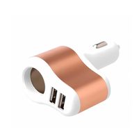 Cargador Rápido de Automóvil YL-805 Dual USB y Puerto de Encendedor