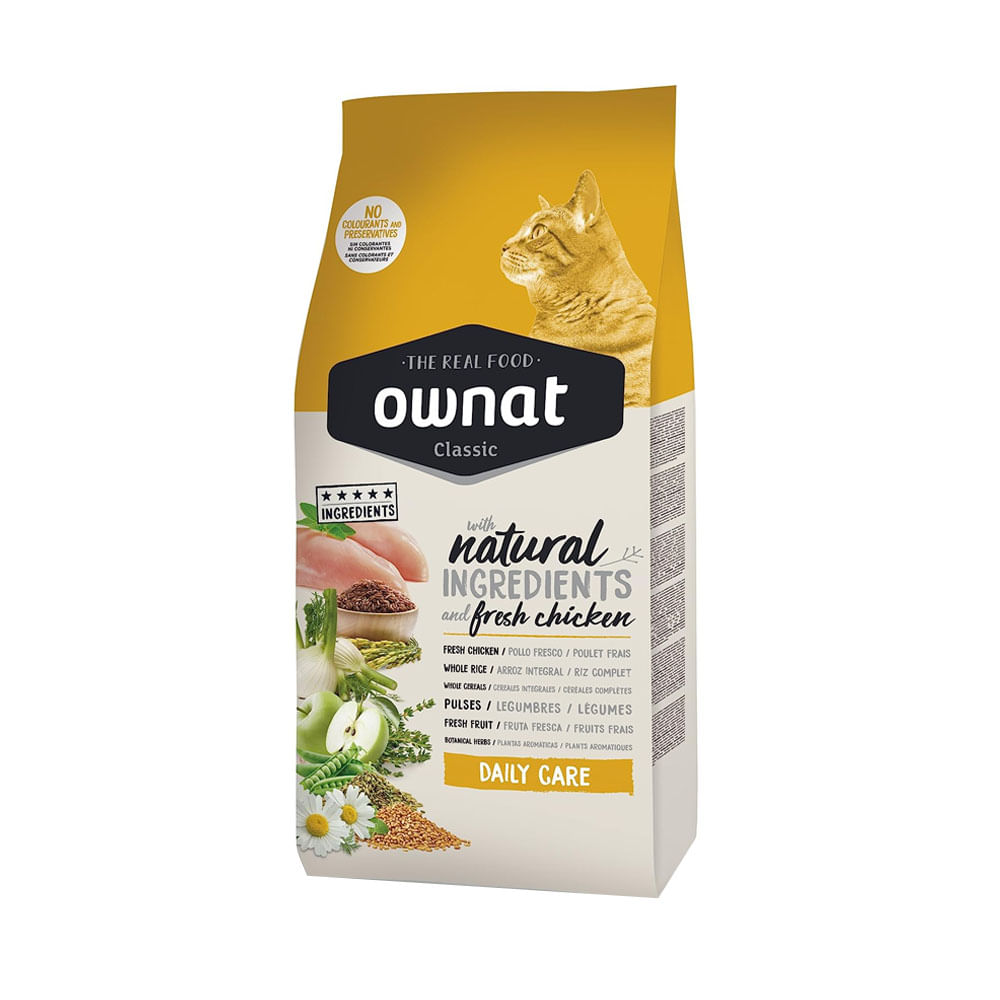 Alimento Ownat Classic Cuidado Diario para Gatos 4kg