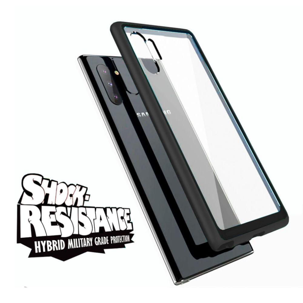 Case Leeu Design Shock Resistance para Samsung A70 Negro + Regalo