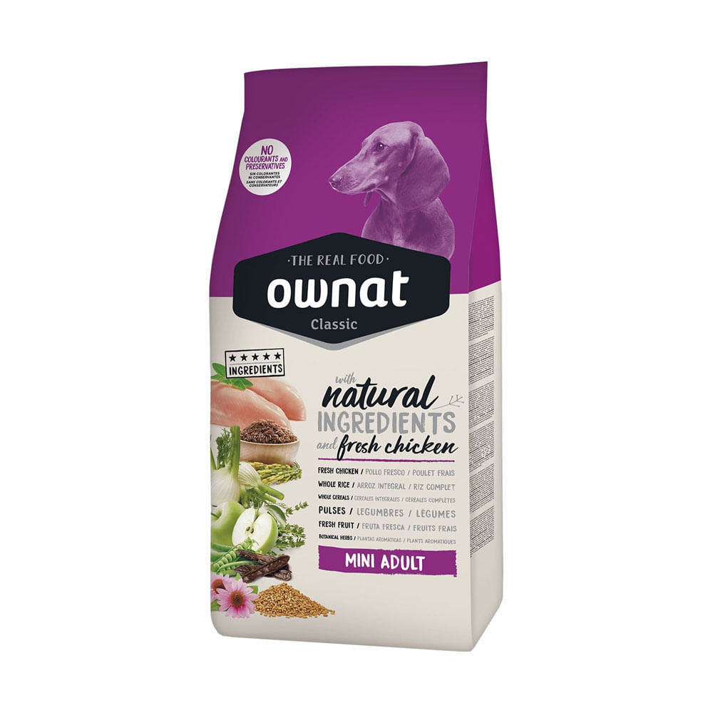 Alimento Ownat Classic Para Perros Mini Adulto 1.5kg